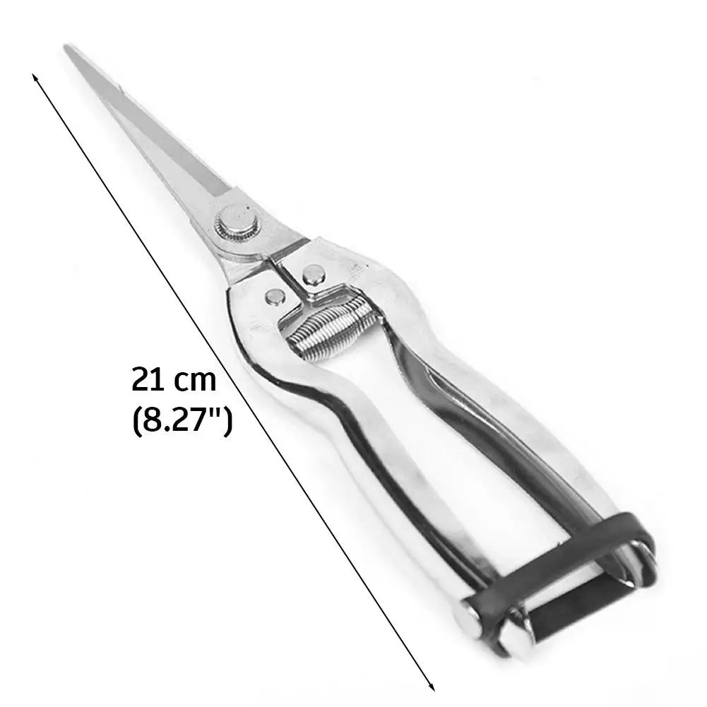 Gardening Shears Stainless Steel Pruning Shears Sharp Fruit Picking Scissors Spring Loaded Labor Saving Branch Trimmer Tool