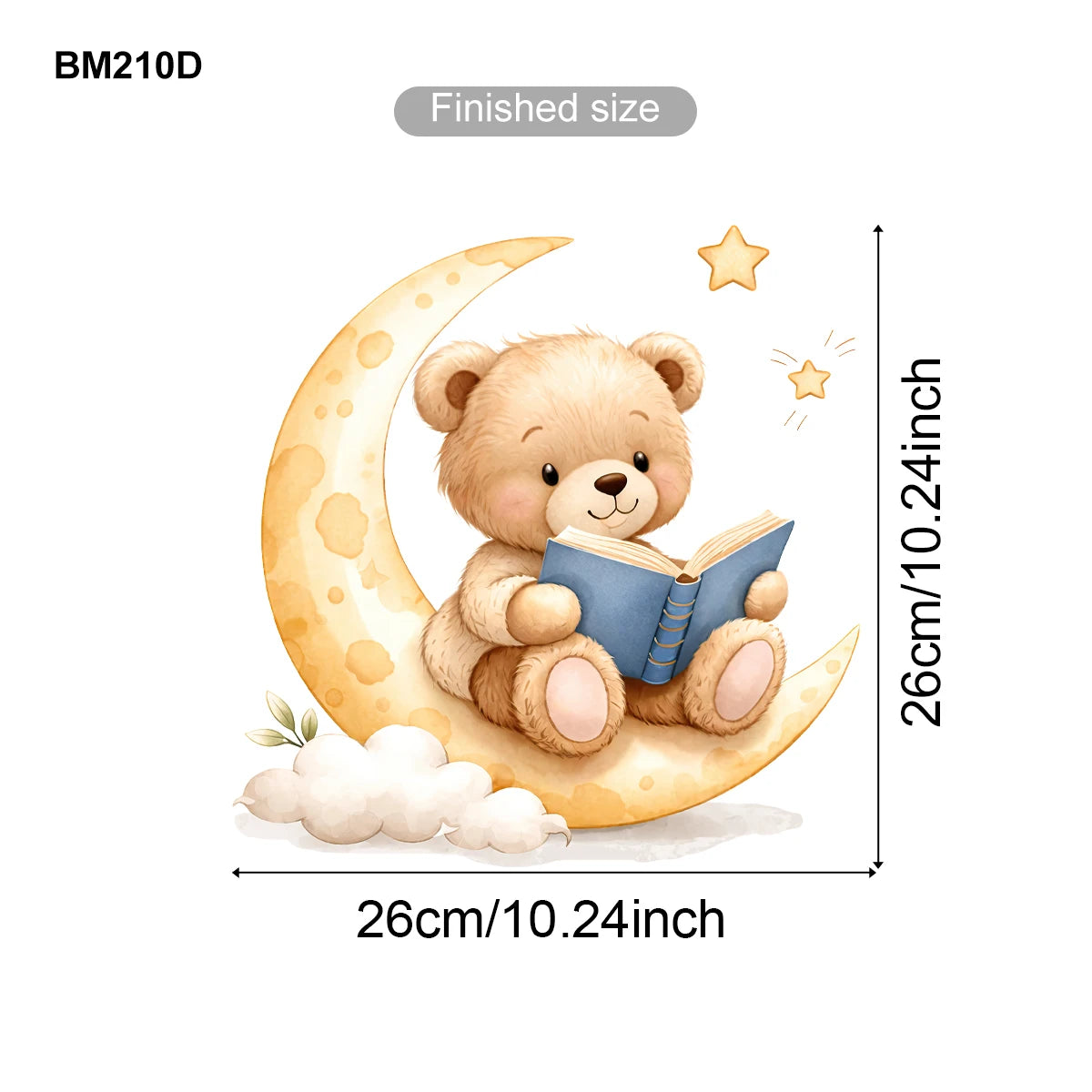 Adorable Teddy Bear Balloons Stars Clouds Wall Sticker Nursery Child Room Art Vinyl Decal Kids Room Bedroom Living Home Decor
