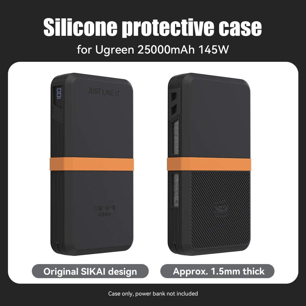 SIKAI Silicone Case for UGREEN 145W 25000mAh Power Bank Shockproof Cover with Precise Cutouts
