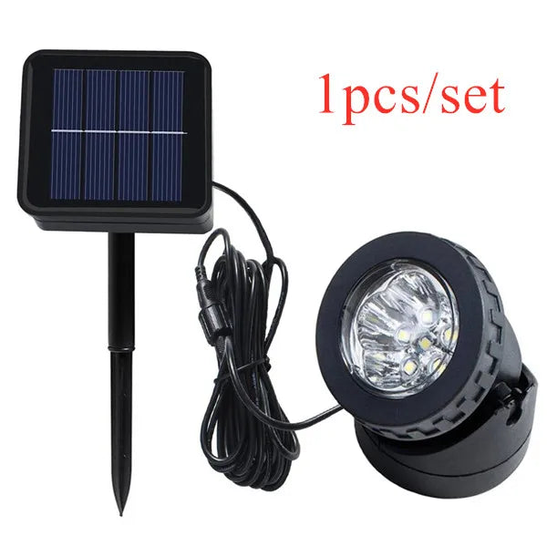 LED Solar Pond Spotlights IP68 Waterproof Outdoor Garden Landscape Fountain Lights for Lawn Lighting Decor