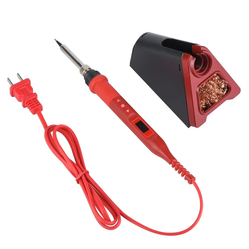 100W Digital Electric Soldering Iron Kit Set 110V/220V Temperature Adjustable Welding Tool Ceramic Heater Soldering Tips Rework