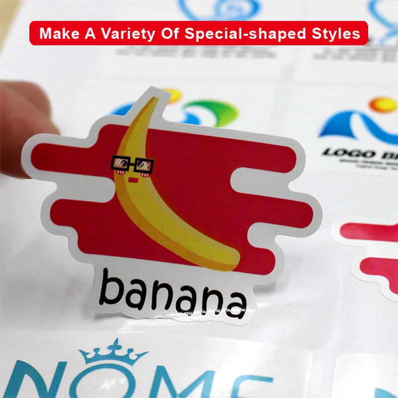 100pcs Custom Stickers and Logo Wedding Stickers Design Personalized Label 3cm-10cm Birthday/Invitation/Gift Box Stickers/Photos