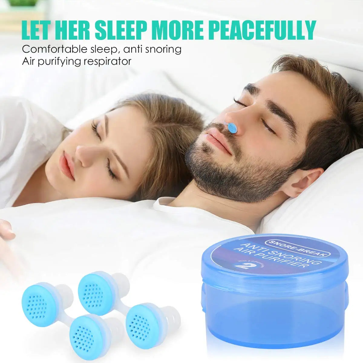 Silicone Snoring Solution Anti Snoring Devices Professional Snore Stopper Nose Vents Snore Nasal Dilators For Better Sleep