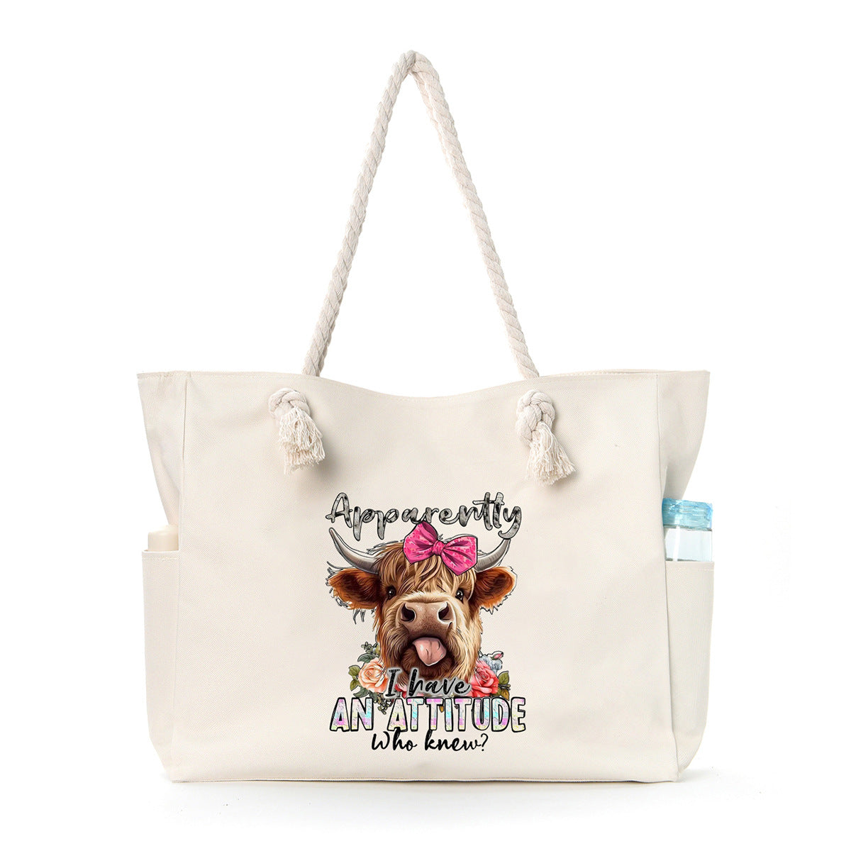 Feihong Cross-Border Large-Capacity Beach Bag Women's Bag Armpit Shoulder Bag Simple and Versatile Casual Storage Canvas Bag