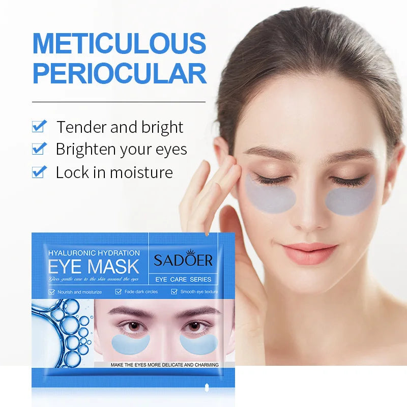 10 Pairs SADOER Crystal Collagen Eye Mask Anti Wrinkle Dark Circles Removal Eyes Bags Moisturizing Eye Patches Skin Care