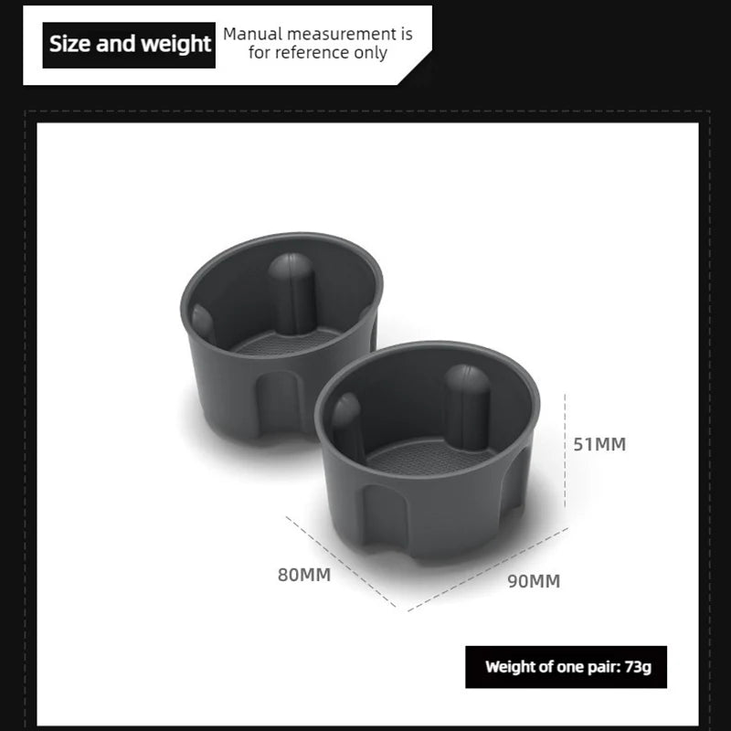 for Tesla Model YL 2026 Accessories Third 3 Row Water Cup Holder Y L 3rd Row Silicone Cup Insert Anti-Slip Cup Tray Organizer