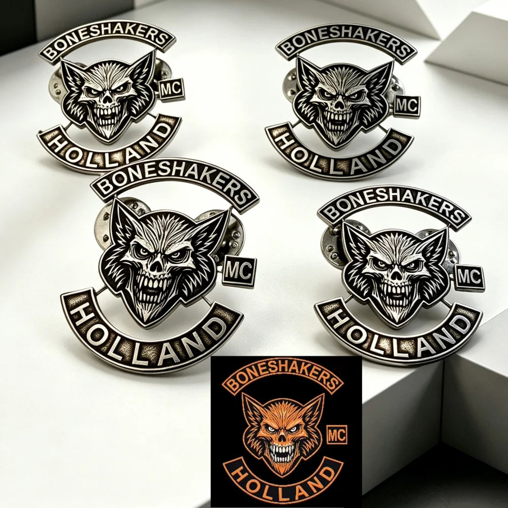 Custom MC Picture Engrave Brooch For Women Men Fashion Creativity Stainless Steel Company farm Logo Pattern Badges Jewelry Gifts