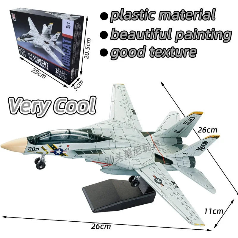 Model airplanes Child toy Military Series Building Blocks DIY kit F14 Tomcat J-35 Su35s Multi-Purpose Fighter T90 Main Battle