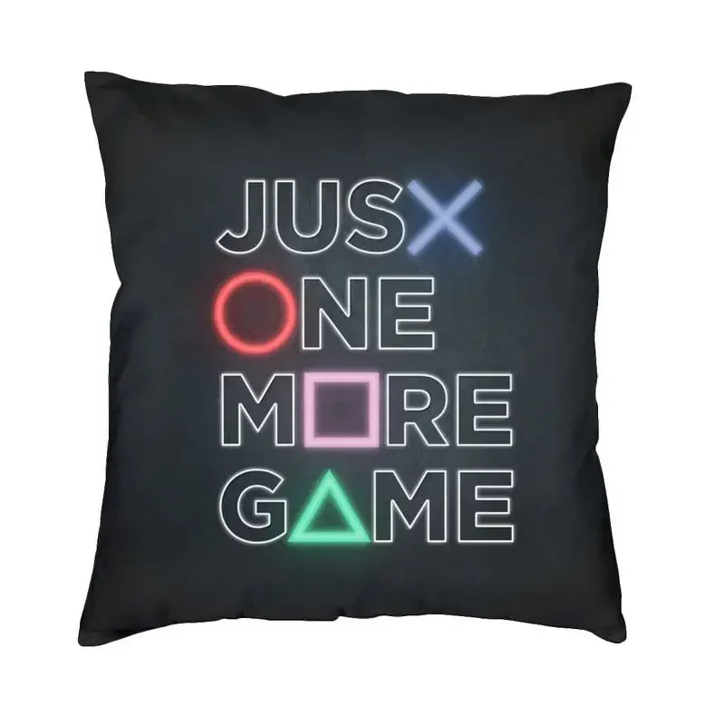 Luxury Just One More Game Cushion Cover Polyester Video Game Gaming Gamer Throw Pillow Case Home Decor
