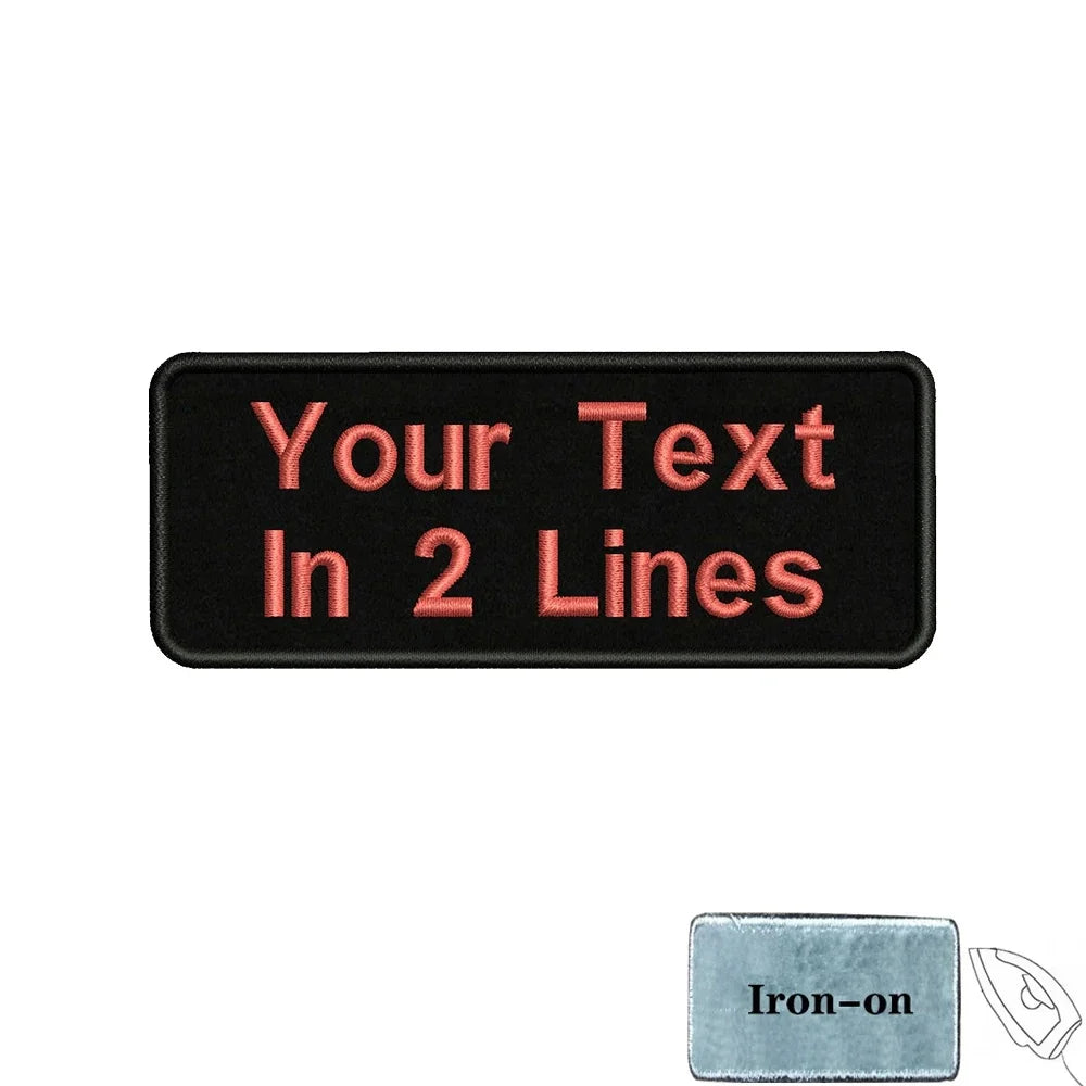 1PC 10cm X 4cm Custom Personalized Name Number Patch Stripes Badge Tags Chevrons Armband Iron On Embroidered