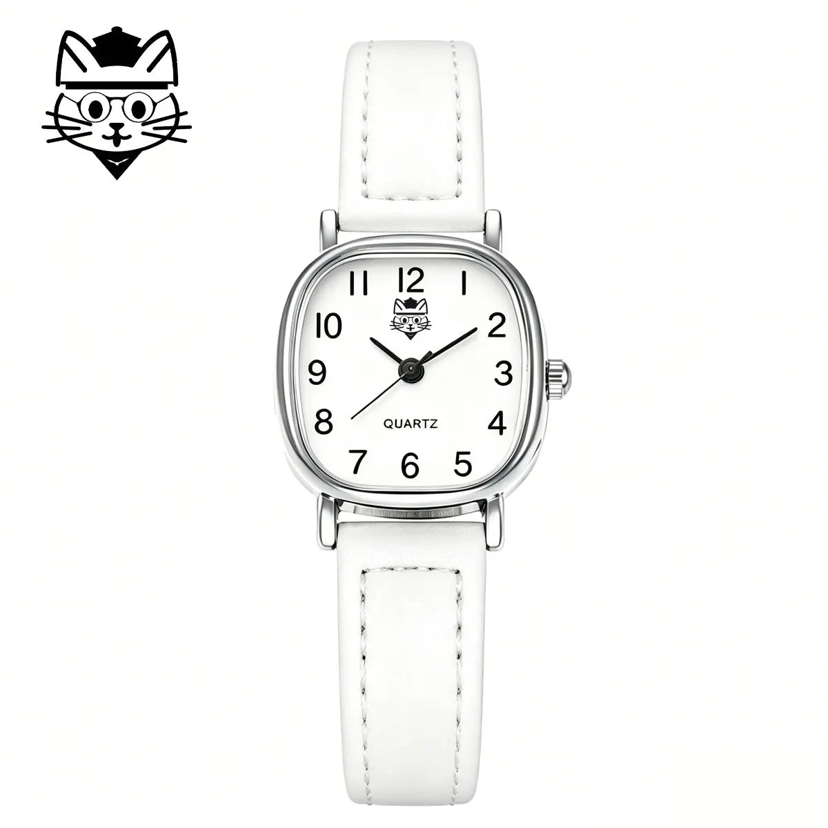 Korean version of the trendy ladies watch fashion small Arab quartz watch leather strap watch