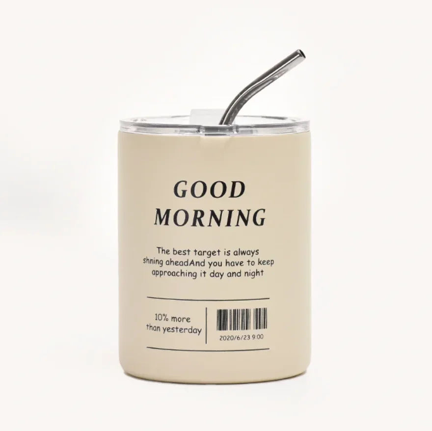 Double Wall Vacuum Insulated Reusable Coffee Tumbler Travel Mug with Straw Hot Cold Leak-proof Dishwasher Safe