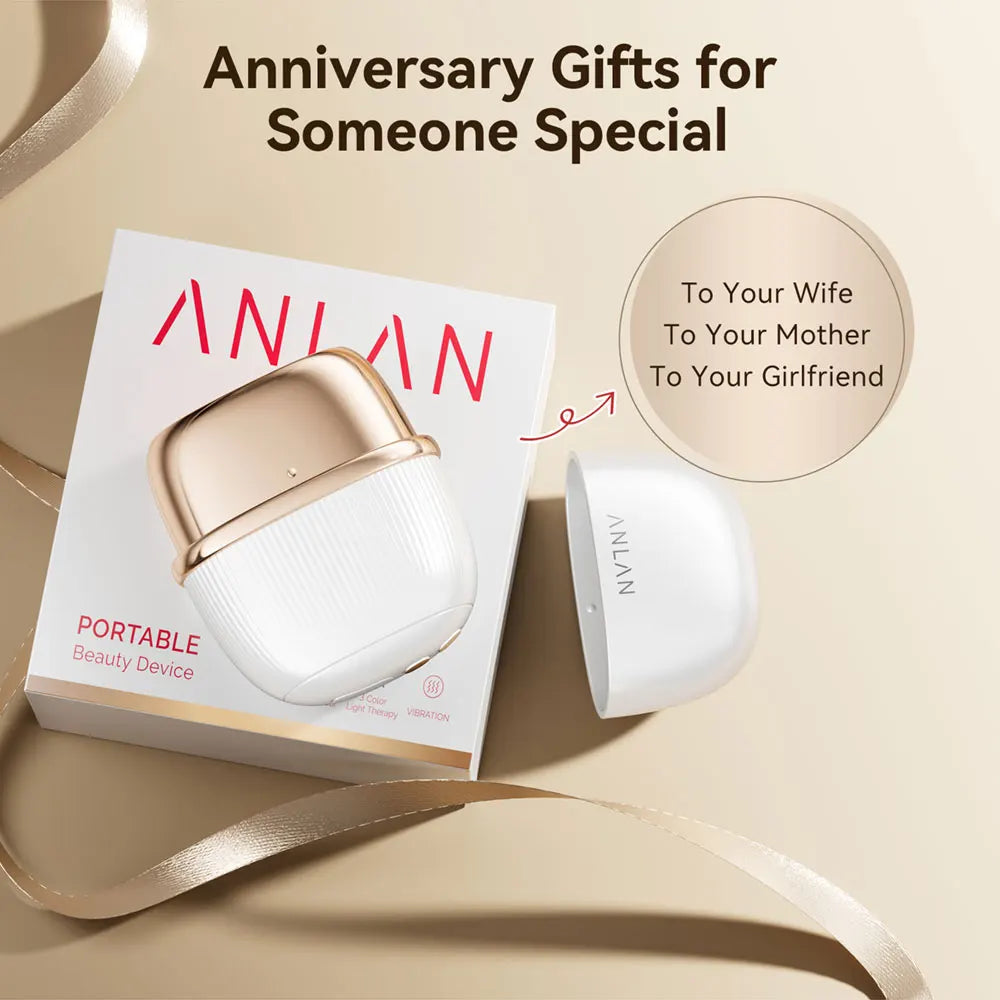 ANLAN Multi-Polar RF Beauty Device Skin Tightening Anti-Aging Wrinkle 3Color LED Skincare 24K Gold Face Radiofrequency Massager