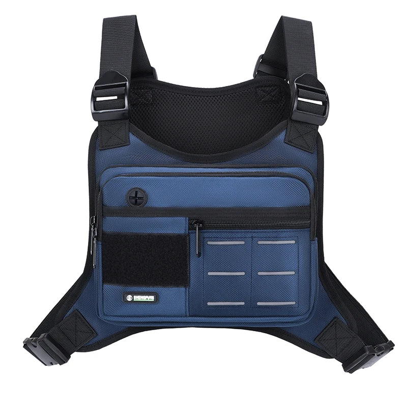 Tactical Chest Rig Bag Men Waterproof Crossbody Harness Vest Molle Pouch Outdoor Hiking Cycling Running EDC Gear Storage Pack