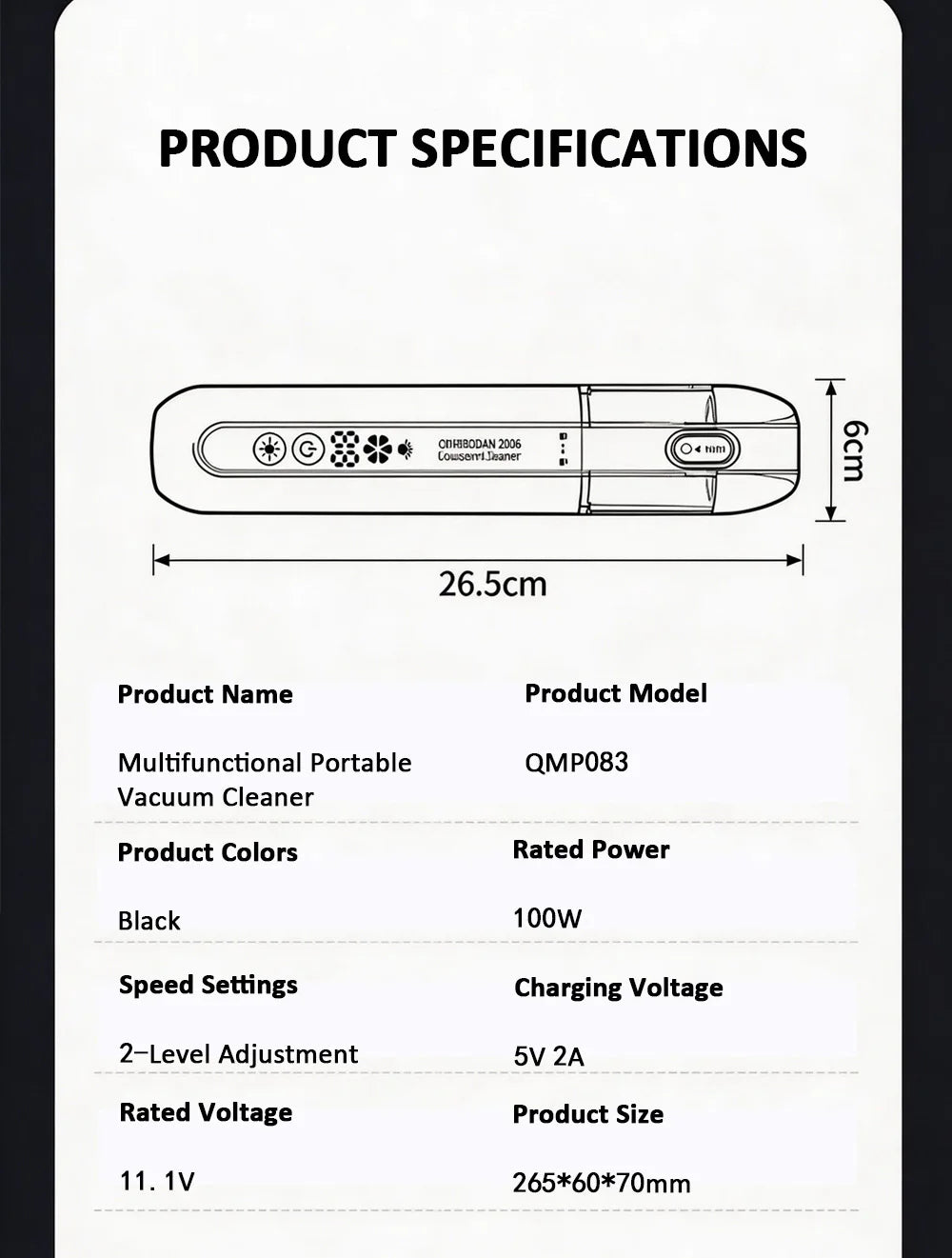 Car Vacuum Cleaner With Brushless Motor Lighting Handheld Vacuum Portable Cordless Compressed Air Duster For Car Home Office