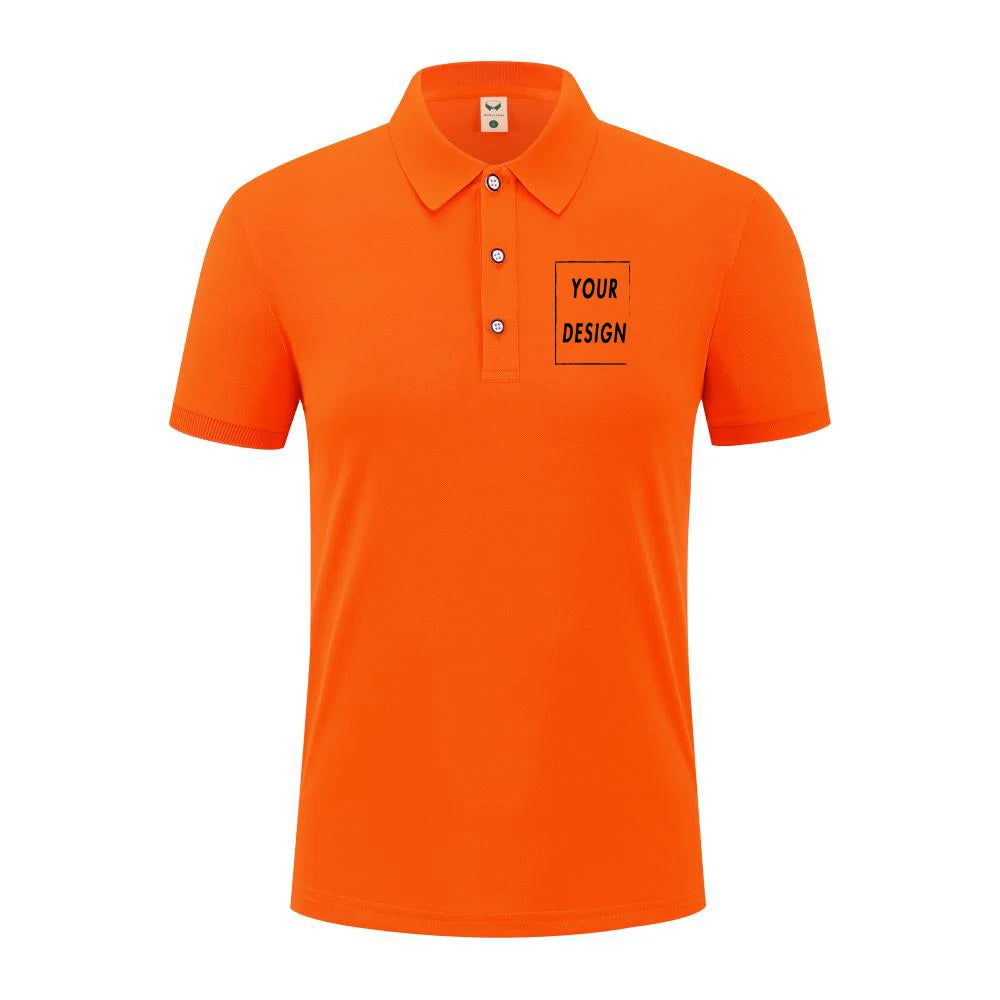 2025 Summer Causal Polo Shirt Custom Logo Printed Text Picture Brand Embroidery Personal Design Breathable Men And WomenTops