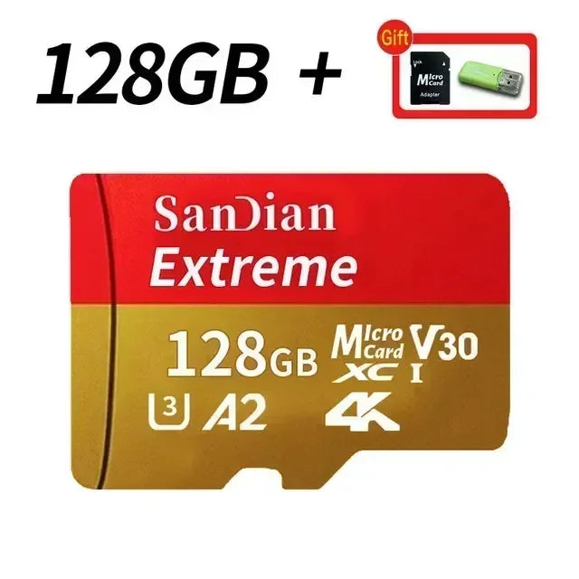 128GB Micro TF SD Card Portable Storage Card for Smartphone Tablet Camera