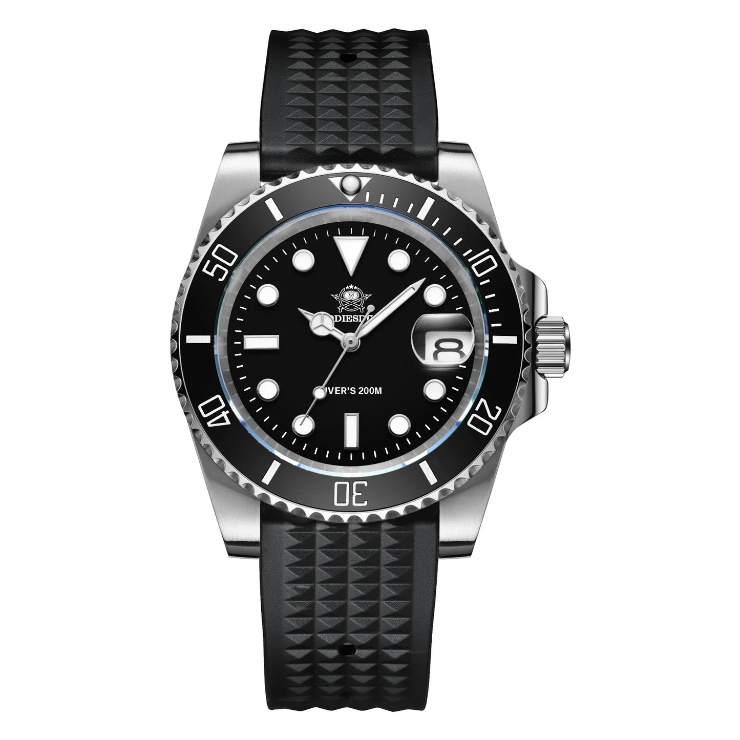ADDIESDIVE MY-H3-2 Men's Dive Quartz Watch 41mm Fashion Stainless Steel Wristwatch 200M Calendar Display Luminous Watches ForMen