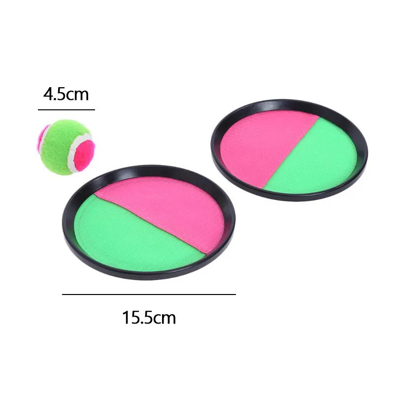 1Set Kids Sucker Sticky Ball Toy Outdoor Sports Catch Ball Game Set Throw And Catch Parent-Child Interactive Outdoor Toys