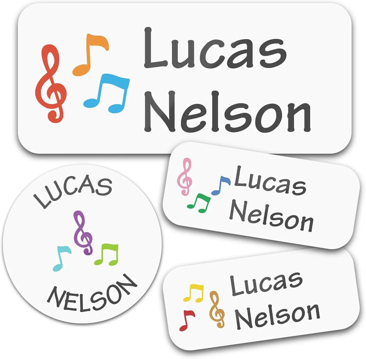 140Pcs Personalized Name Labels Waterproof Custom Stickers 8 Styles for Kids Bottle Lunch Box Clothes Backpack