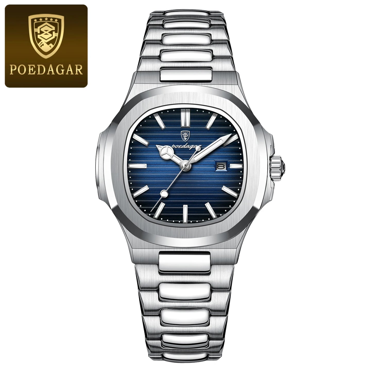POEDAGAR Luxury Woman’s Quartz Watch Date Waterproof Luminous Ladies Wristwatch Stainless Steel Fashion Watches For Women casual