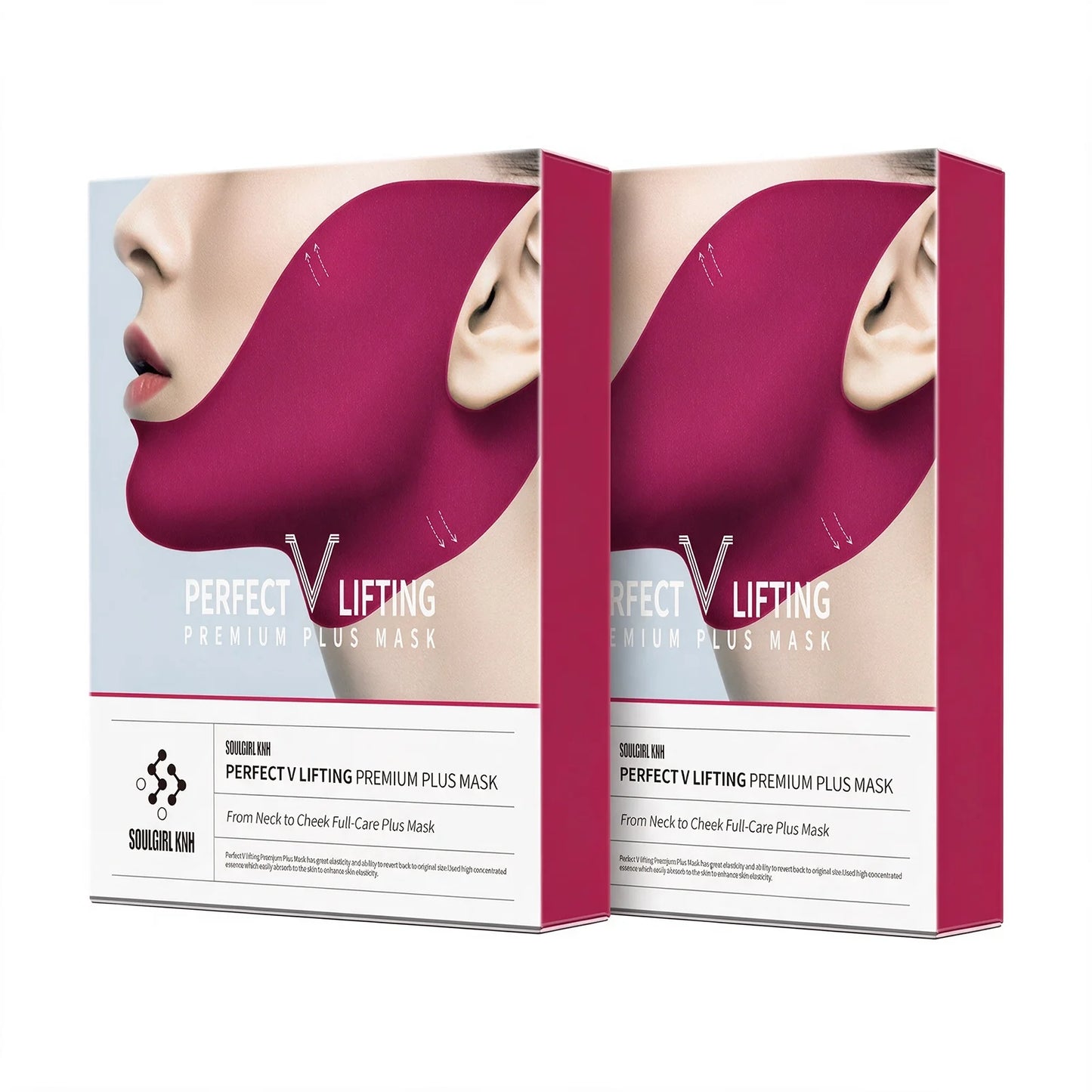 5Pcs/Box V-Shaped Firming Lifting Mask with Peptides Collagen Hydrating Moisturizing Gel Patches for Double Chin Cheek Care Mask