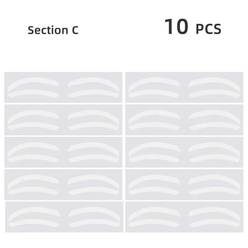 10Pcs Disposable Eyebrow Stencil Sticker Grooming Brow Shaper Template Eyebrow Tattoo Tint Airbrush Auxiliary Make Up Tool