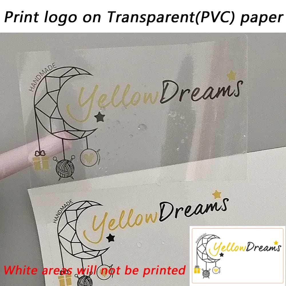 Custom Stickers Logo Label Personal Design Kraft Paper Pvc Waterproof Sticker for Company Gift Packaging,Wedding Birthday 100pc