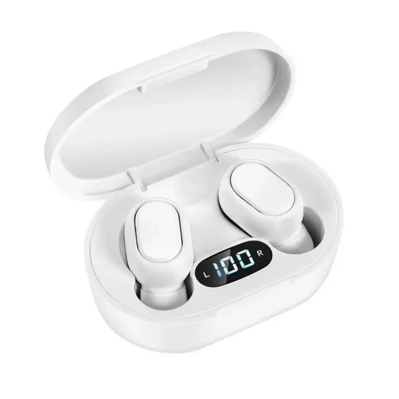 E6S Bluetooth 5.3 TWS Earbuds Noise Cancelling Wireless Headphones, HD Mic, Deep Bass, One-Step Pairing for Gaming & Calls