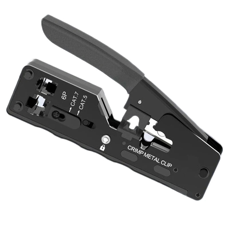 New Rj45 Rj12 Rj11 Pass Through Crimp Plier Cat7 Cat6 Cat6A Cat5 Cat5e Stripping Crimping Tool with 8P/6P Ethernet Connectors