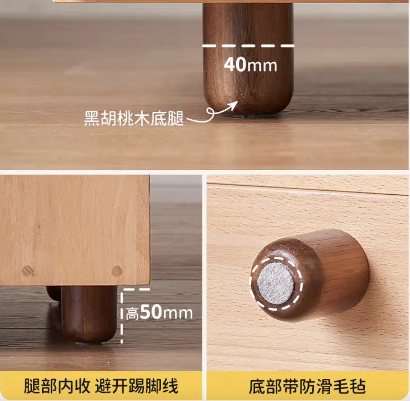 E2022 Beech Wood 2 Drawer Cartoon Kid Bedstand Children Nightstand Boy Bedside Table Girl Night Tables