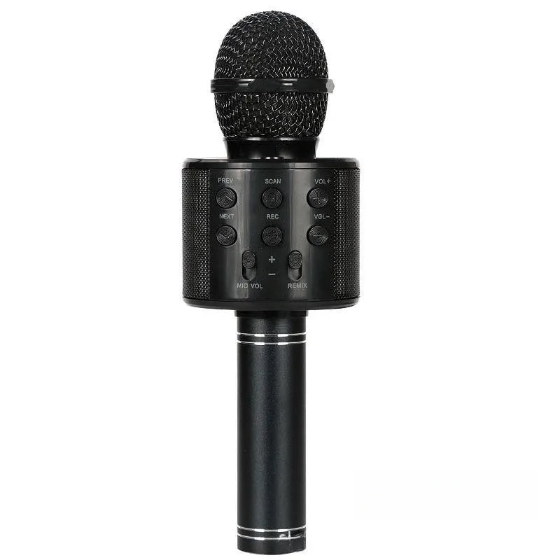 Wireless Karaoke Microphone , Bluetooth Speaker, Multi-Function Controls 5-In-1 Handheld Mic For Party, Great Birthday Gift