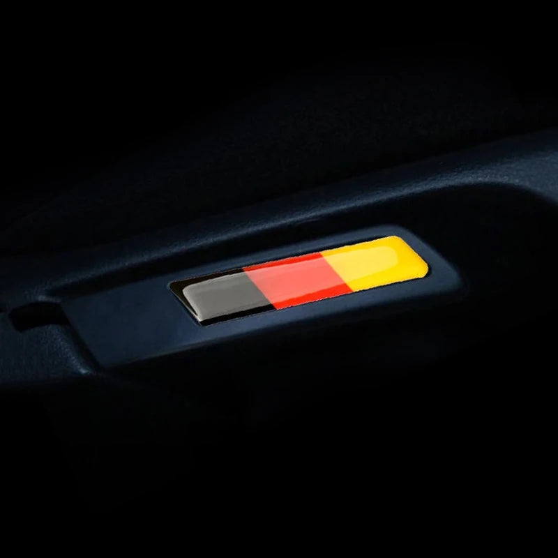 2Pc Germany Flag Badge Emblem Lift Wrench Handle Seat Insert 3D Sticker Cover For Volkswagen VW Golf 5 6 MK5 MK6 GTI Car Styling
