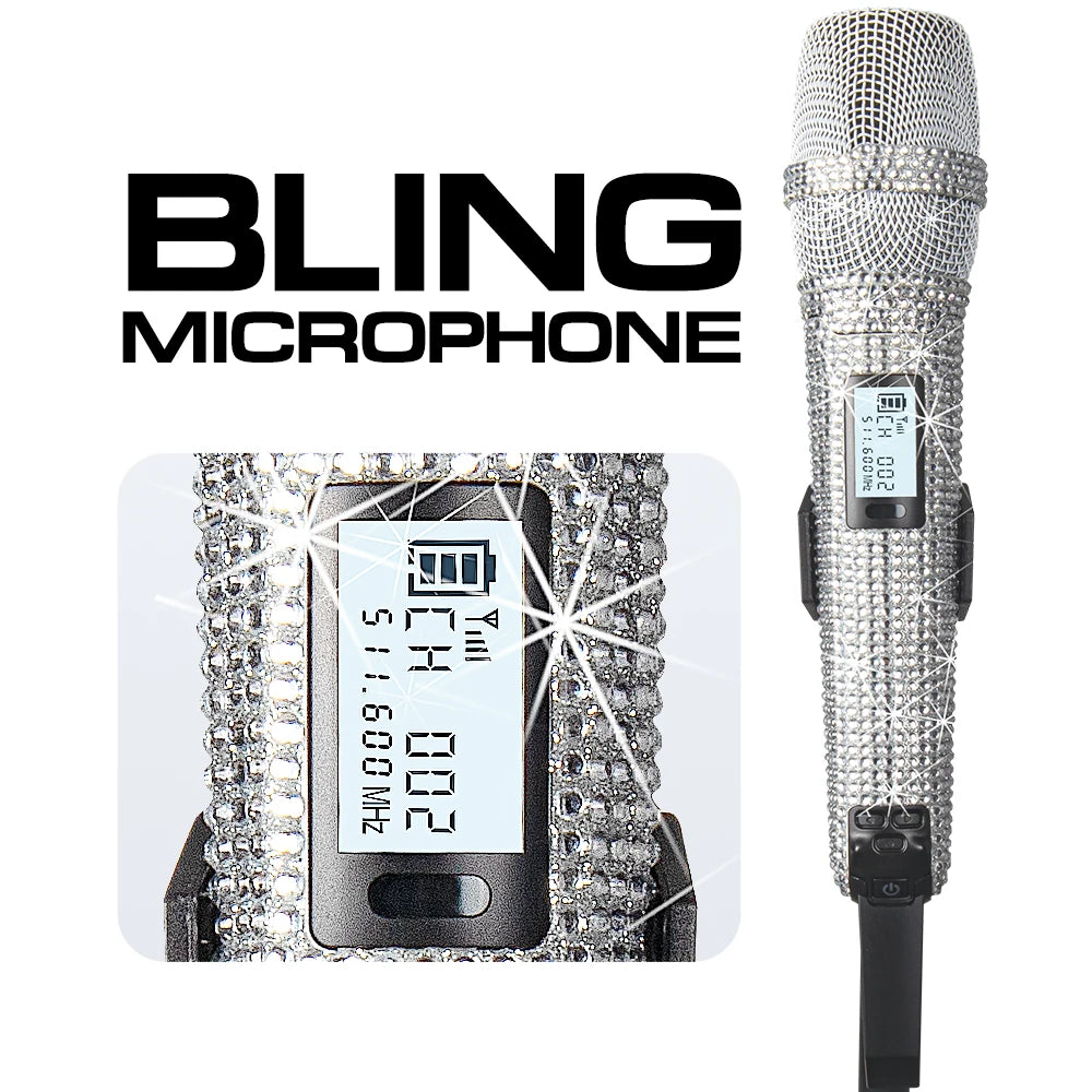 Diamond Microphone Customized for Singers G-MARK SKM9000 Wireless Karaoke Mic Adjustable Frequency Party Show Teaching Wedding