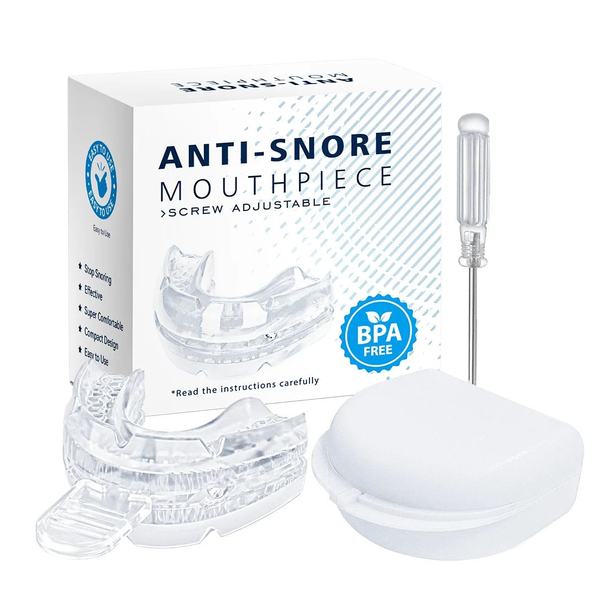 Anti Snoring Mouth Guard Adjustable Anti-Snoring Mouthpiece Sleeping Devices Bruxism Snoring Stopper Improve Sleep Mouthpiece