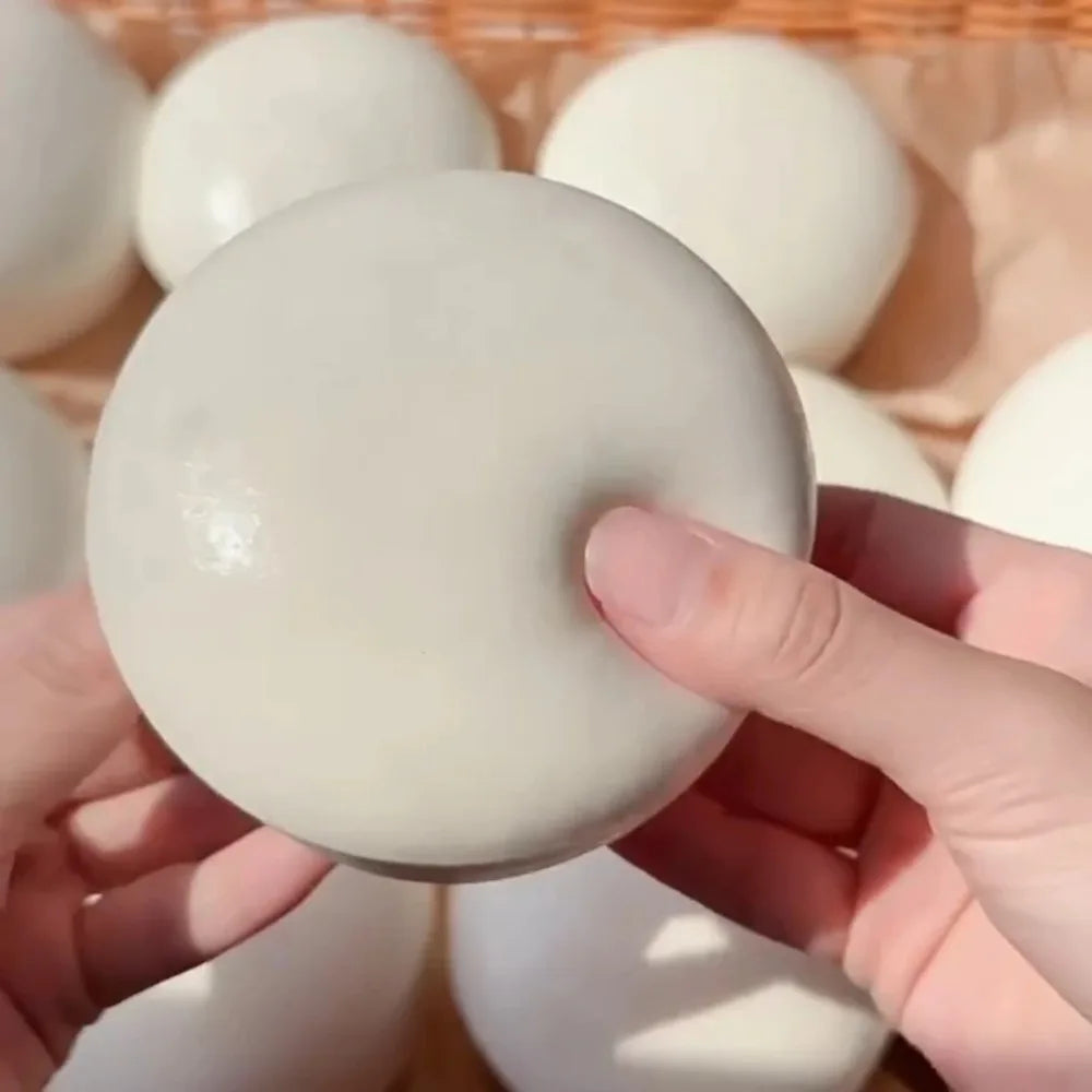 Round Bread Chunks Yogurt Cake Bread Squeeze Toy Soft Stress Relief Slow Rising Sensory Fidget Toys for Adults Relaxing Gifts