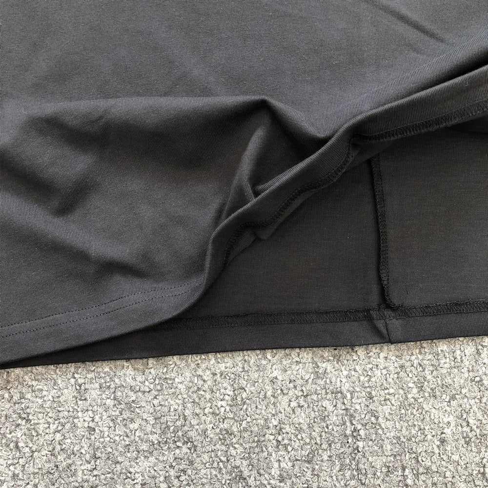 Yao Fashion HipHop Street Style Loose Baggy Casual Solid Color Unisex Tops Tanks Kanye West High Quality1:1 T Shirt For Men