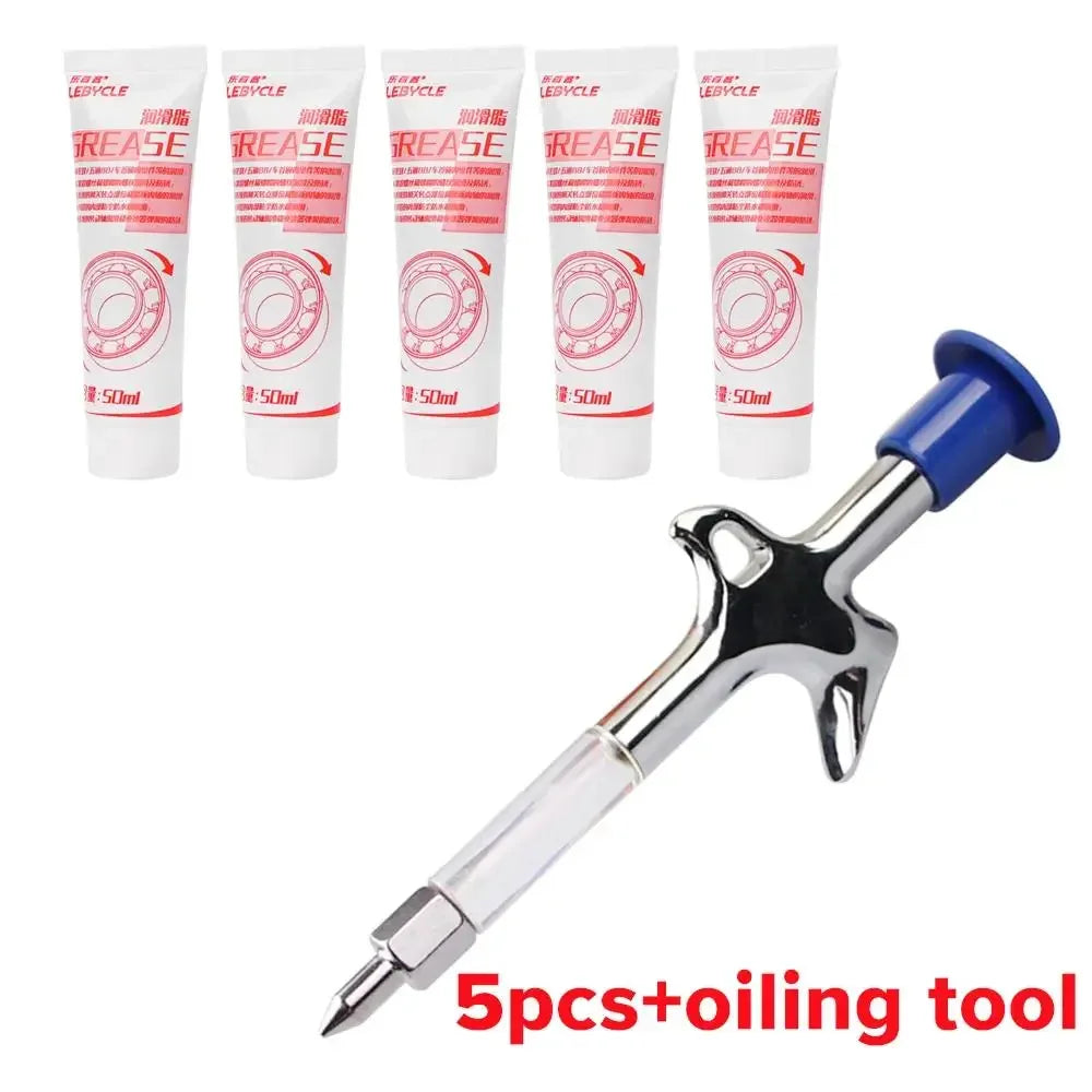 1-10 sztuk smaru rowerowego do łożysk 50ml Olej do łańcucha z narzędziem do smarowania Szybki smar do łańcucha rowerowego Mokry smar do łańcucha w celu zmniejszenia tarcia