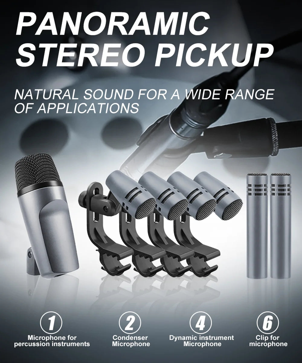 TAVOSOP E602 E614 E604 E600 High Quality Drum Metal Microphone Set For Bass Snare Toms And Studio Recording Live Performance