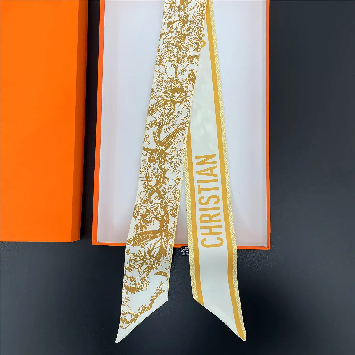 Tarot New Versatile Plants and Flowers Women's Entanglement Bag Ribbon Streamer Small Scarf Silk Scarf Wholesale