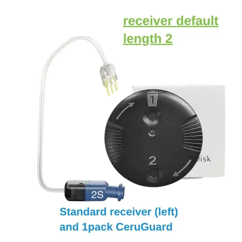 Phonak Unitron Size 2 Receiver + 1pack CeruGuard Wax Guard RIC Hearing Aid SDS 4.0 Replacement Receiver Standard Power RIC Wire