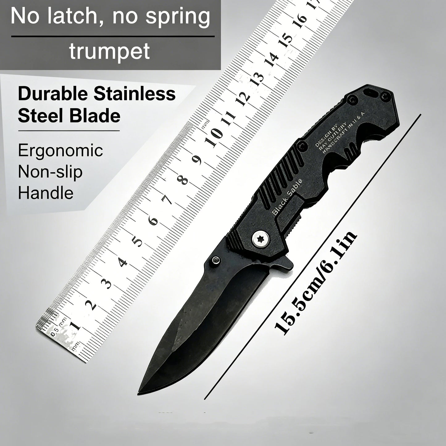 Stainless steel multi-functional folding knife, outdoor camping, wild exploration, survival, portable household fruit knife