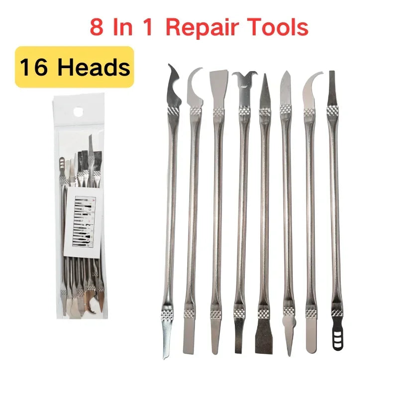 8 In 1 CPU IC Phone Repair Tools Glue Remover IC Chip Repair Thin Blades Piratical Repair Hand Tool For Mobile Phone Computer