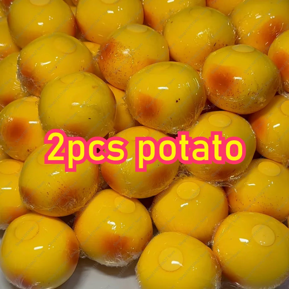 Crunchy Squishy Potato Stress Ball Fidget Toy Crispy Potato Squishy Squeeze Ball Handmade Round Blocks Filled ASMR for Adult