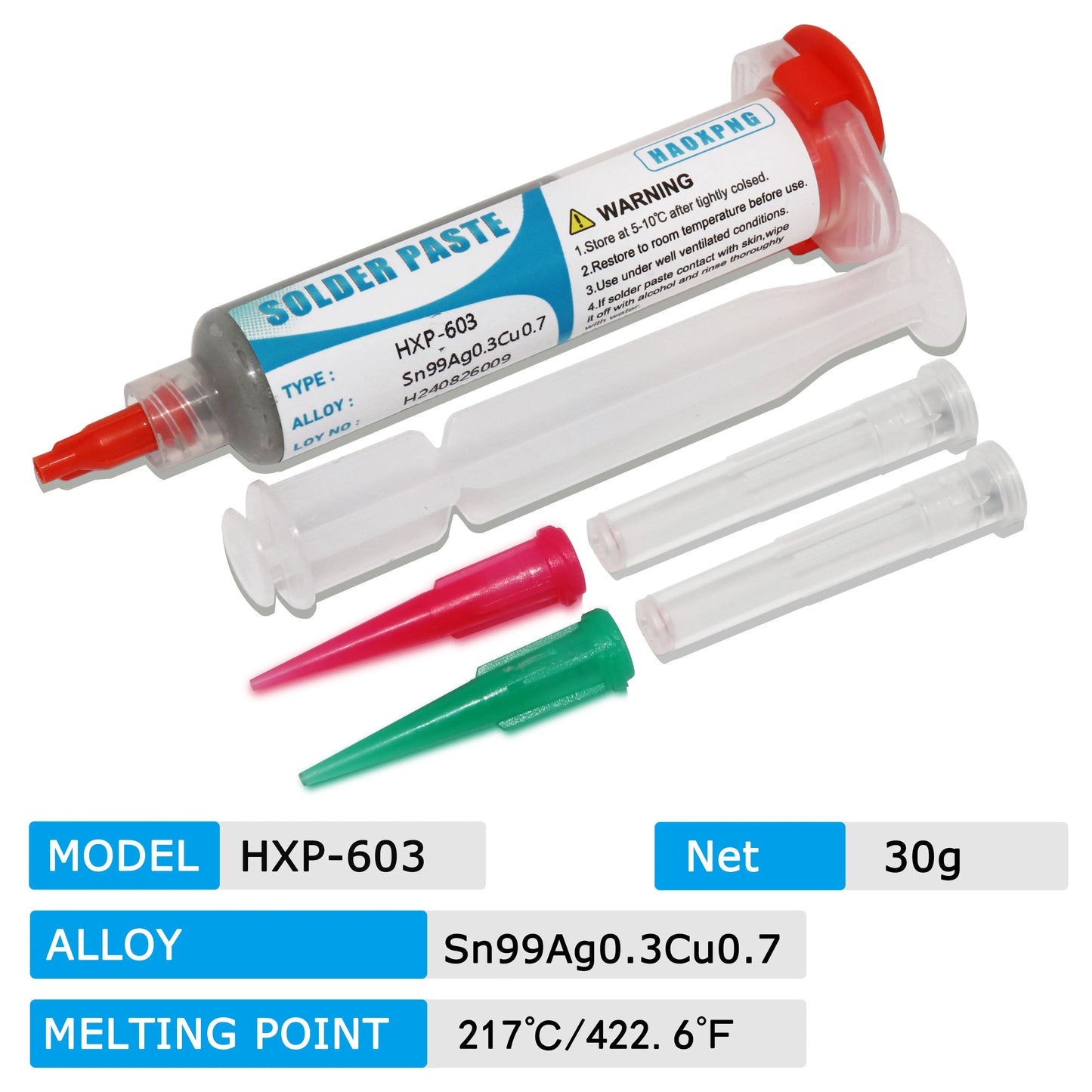 High Temperature Solder Paste Flux For Soldering Sn99Ag0.3Cu0.7 Smd Repair Tin Paste 217℃