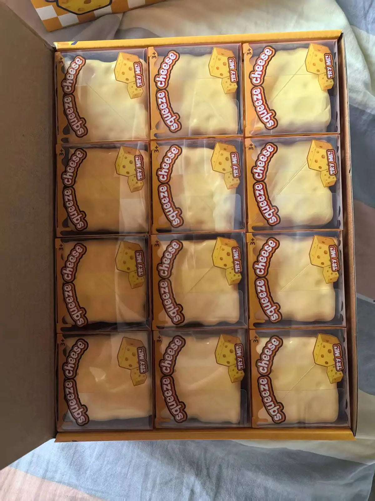 Sticky Soft Cheese Block-yellow, Plastic Decompression Toy, with Squeezing Function To Pinch The Toy To Vent.