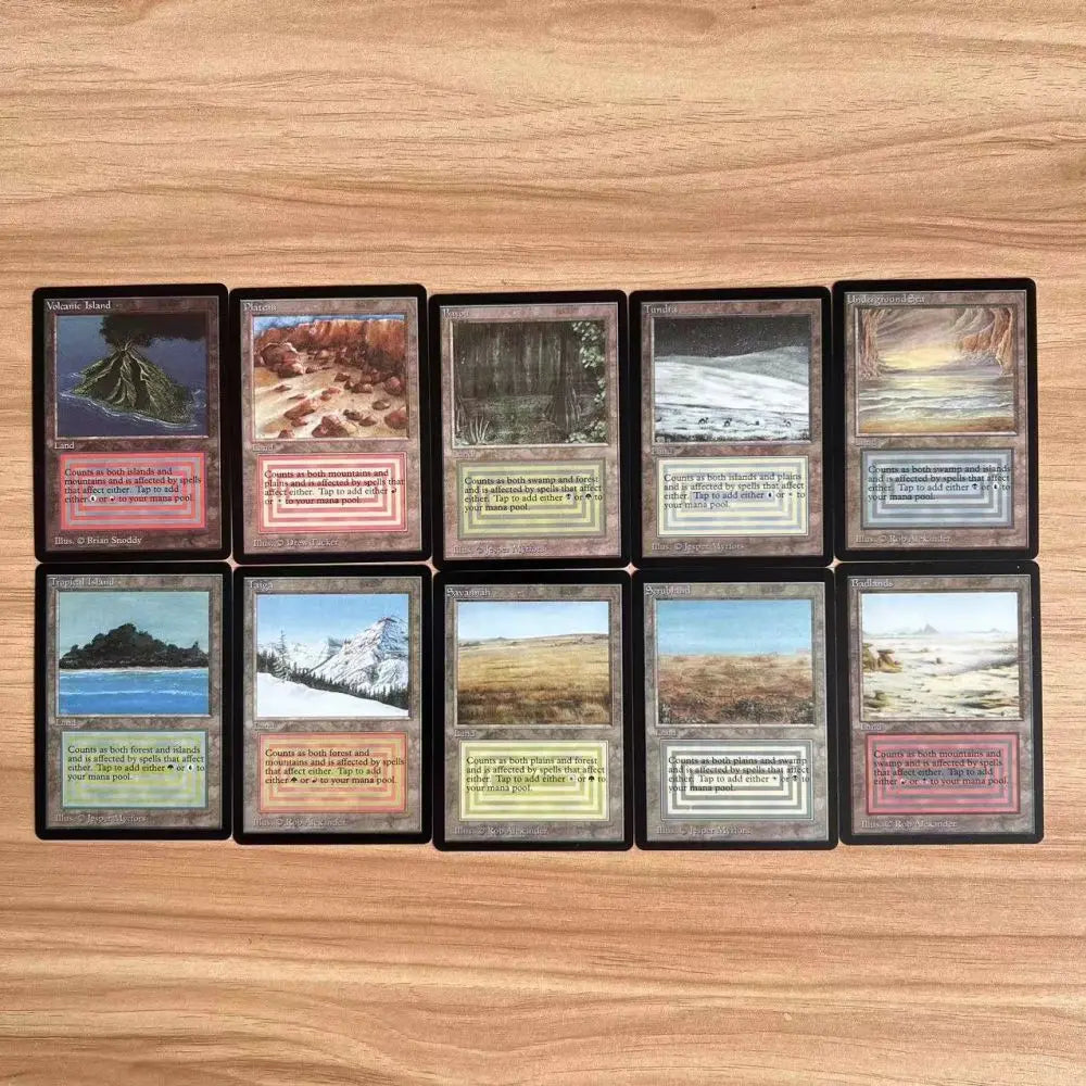 54 Pcs Black Core Cards P9 Dual Land Fetch Land Shock Lands Proxy Cards