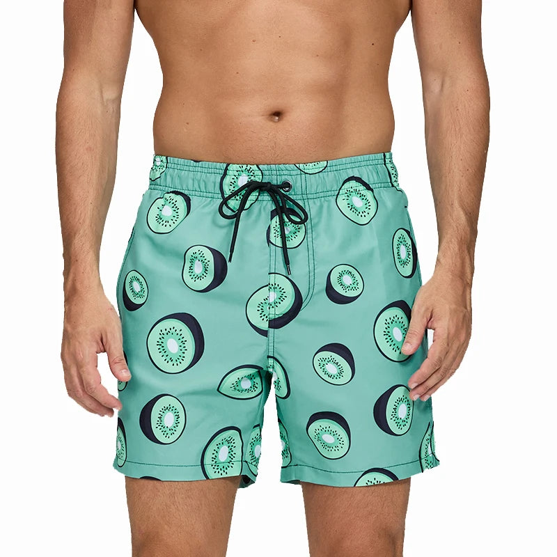 Escatch 2026 Summer New Mens Shorts Polyester Quick Dry Board Mesh Liner Side Pockets Run Gym Swimsuit Surf Swim Trunks For Man