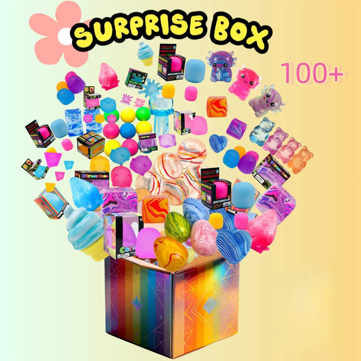 100+ Mystery Fidget Toy Blind Box ,Simulated Food,Antistress Foot Squishy Toy, Squeeze Toy, Mochi Squishy, Stress Reliever Toys