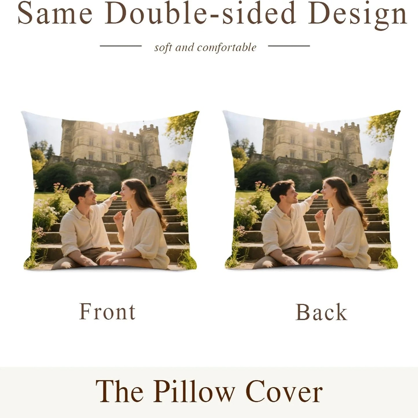 Customized Pillow Cover Personalized, Wedding Keepsake, Pet Memorial Pillowcase Custom Design